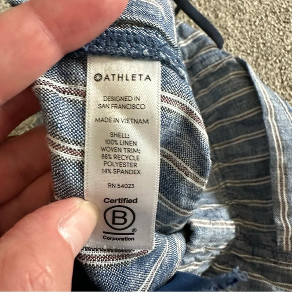 Athleta Cabo Tide Linen 4" Short Size 0 - Picture 4 of 8